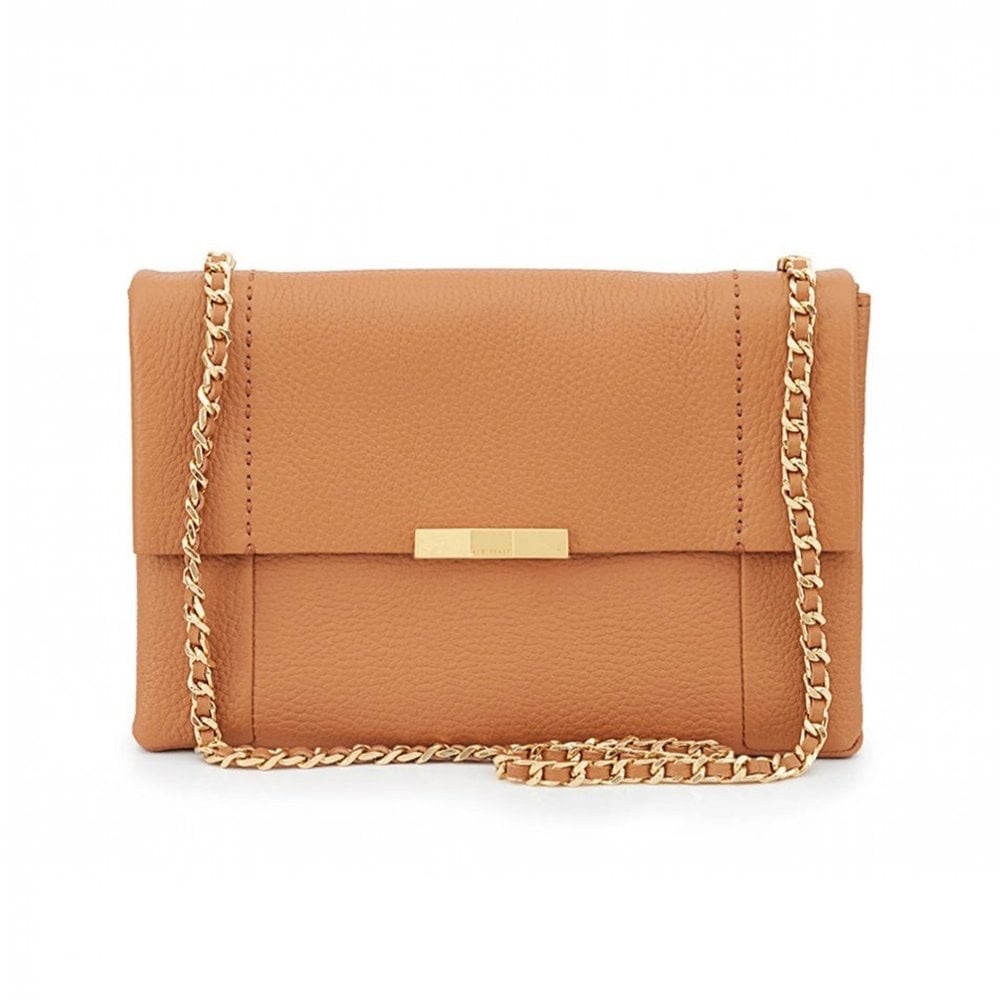 Ted’s baker parson bag. soft leather, removable chain shoulder strap. Brown.